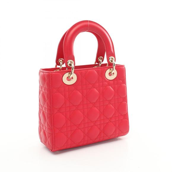 Dior LADY MY ABCDIOR Cannage Small Handbag Bag Red - Picture 2 of 9